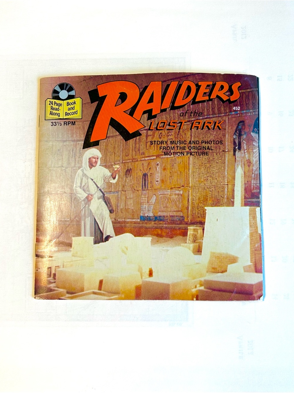 Raiders of the Lost Ark Illustrated Read-Along Book & Record - Orange Cover